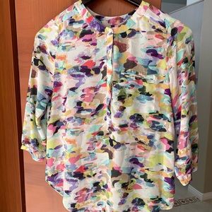 NYDJ pin tuck blouse.